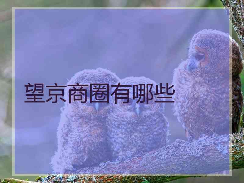 望京商圈有哪些 望京商圈有哪些