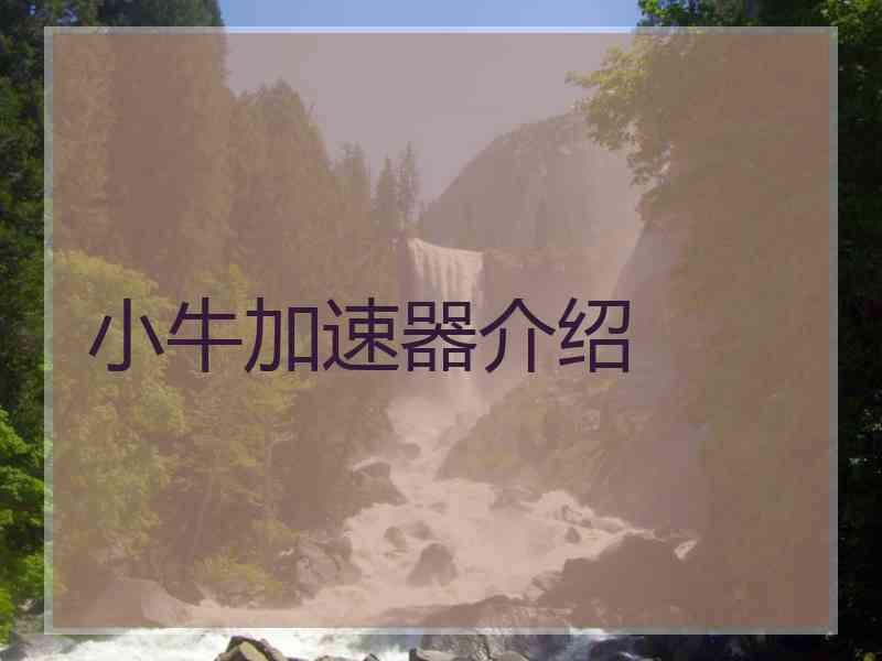 小牛加速器介绍 小牛加速器介绍