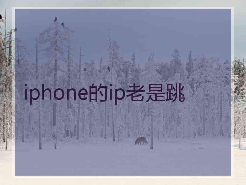 iphone的ip老是跳