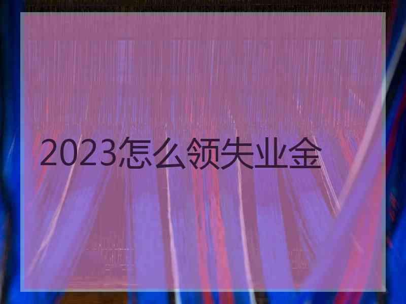 2023怎么领失业金