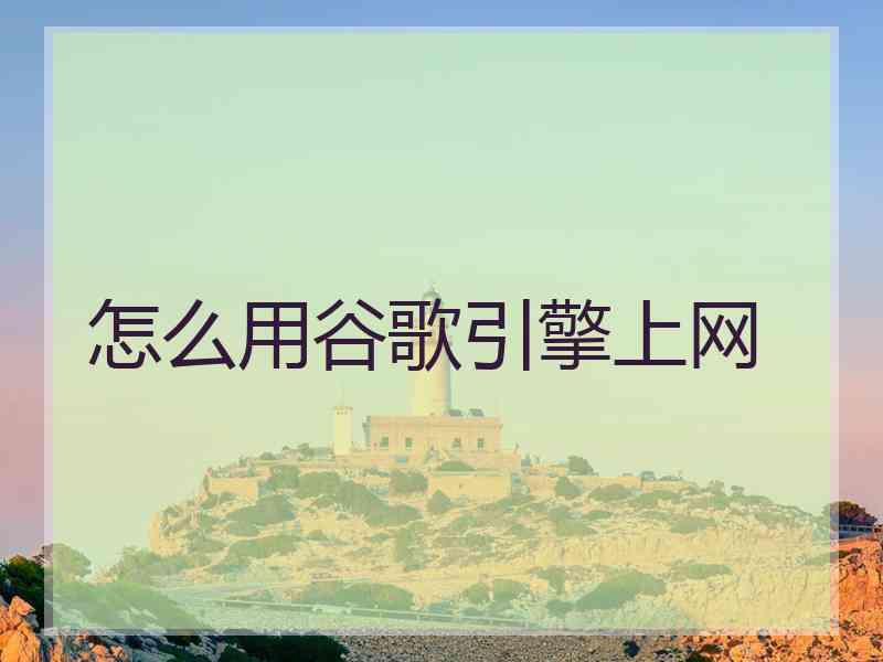 怎么用谷歌引擎上网