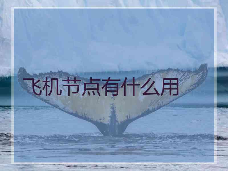 飞机节点有什么用