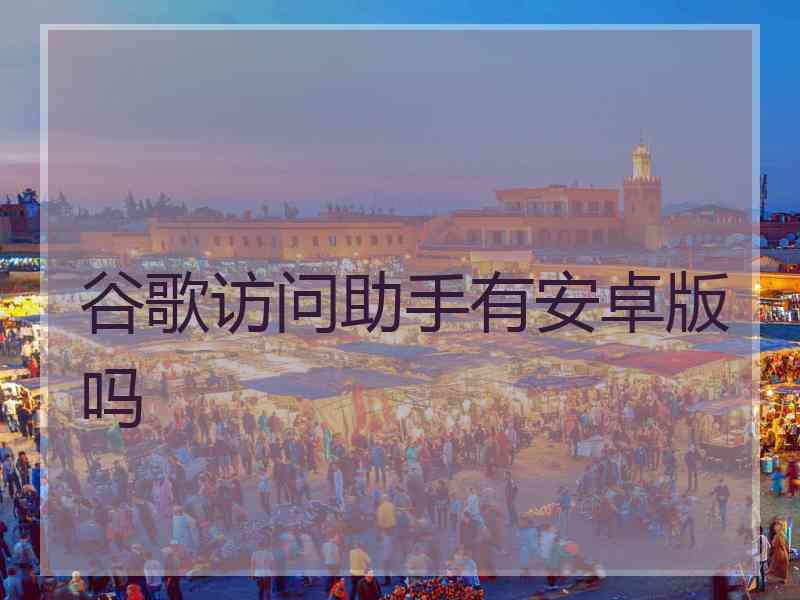 谷歌访问助手有安卓版吗