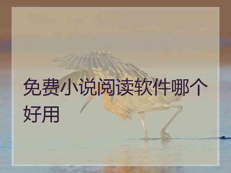 免费小说阅读软件哪个好用
