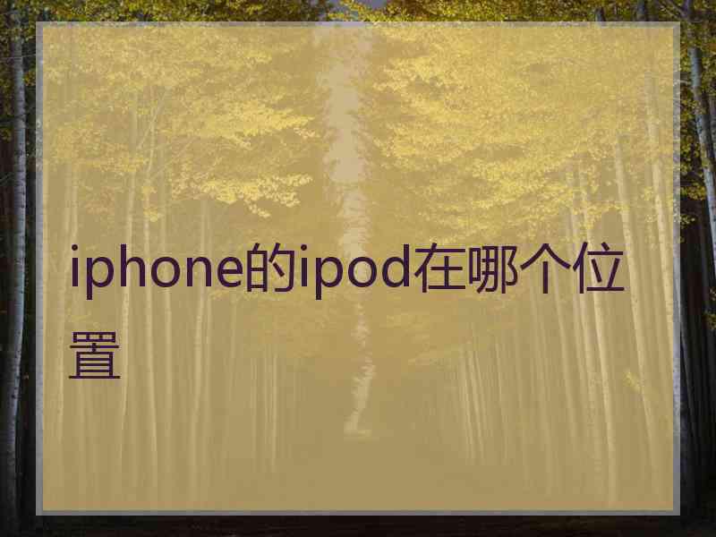 iphone的ipod在哪个位置