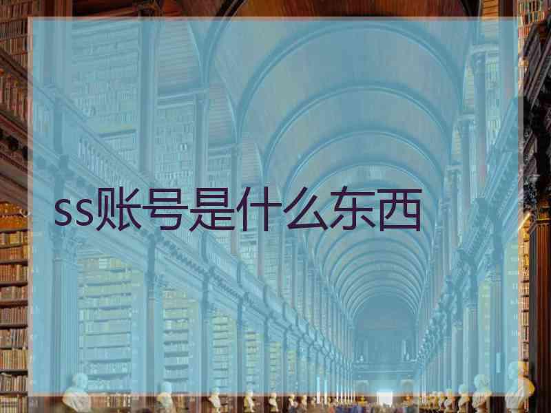 ss账号是什么东西