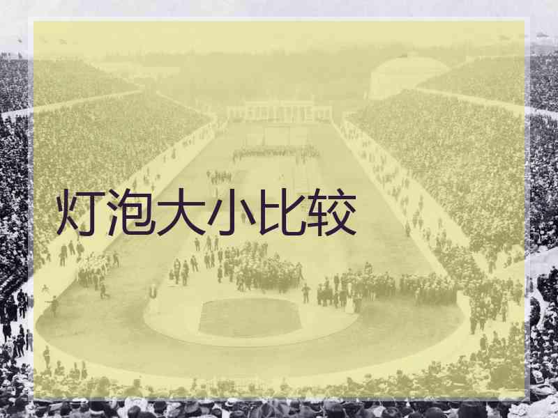 灯泡大小比较